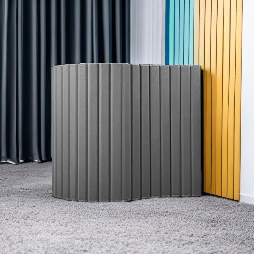 Versare VersiPanel Acoustical Partition Wall - Sound Panel Classroom Office Room Divider, Flexible Arrangement, Easy Roll-up Storage (Gray, 8'Wide x 6'6"Tall)