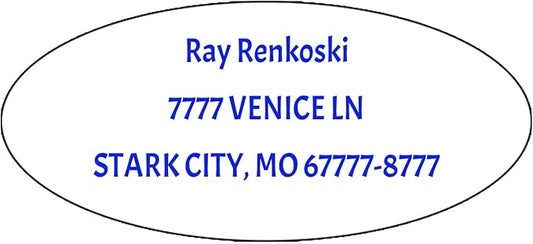 Made in USA Custom Return Address Stickers Labels Customized Mailing Label for Envelopes, Personalized Self Adhesive Flat Sheet Oval Labels