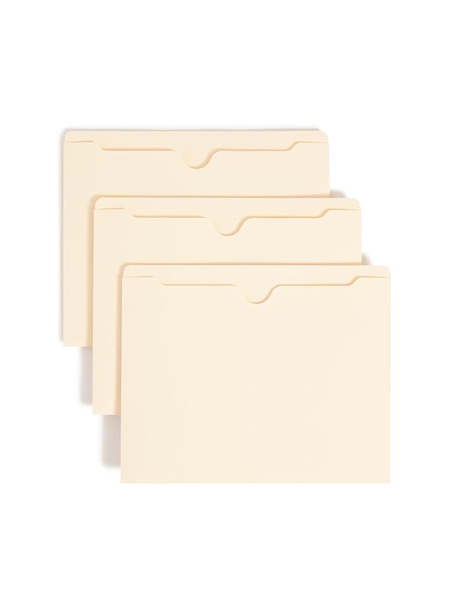 Smead File Jackets, 25 Count, Manila, Reinforced Straight-Cut Tabs, Letter Size (75499)