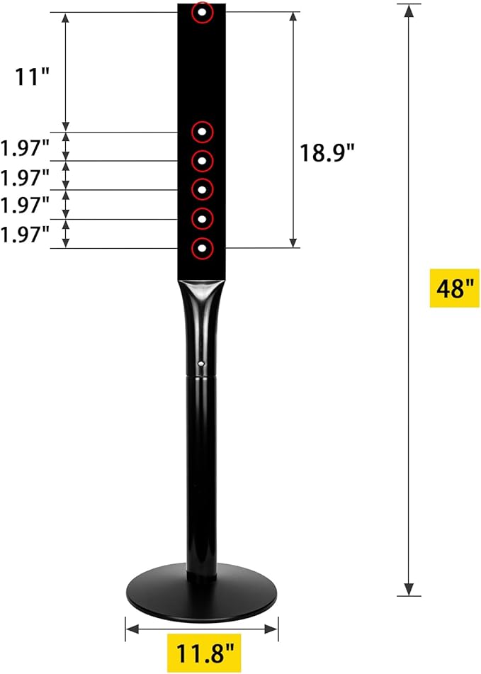 INNOVSIGN Heavy Duty Sign Base Cast Iron Sign Post with 12" Diameter Bottom Round Base, 48" Movable Sign Stand for Hanging Signs, 2PACK