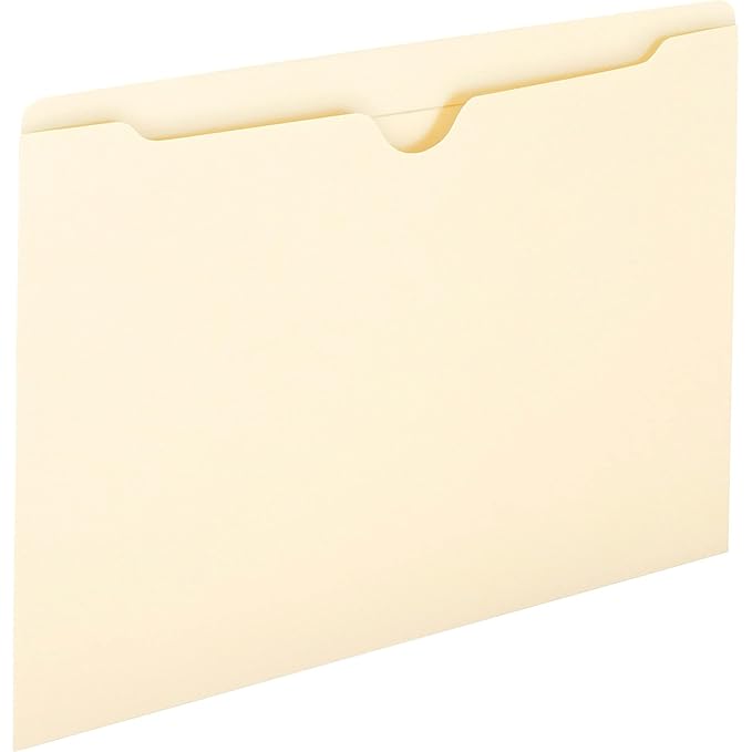 Smead File Jacket, Reinforced Straight-Cut Tab, Flat-No Expansion, Legal Size, Manila, 100 per Box (76500)