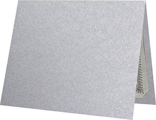 LUXPaper 9.5" x 12" Certificate Holders | Silver Metallic | 105lb. Cover | 250 Qty