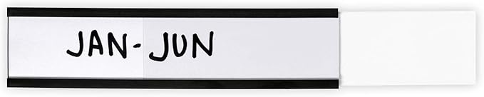 SmartSign Magnetic 'C' Channel Label Holders for Metal Racks and Shelves | 1" x 4" Pack of 25