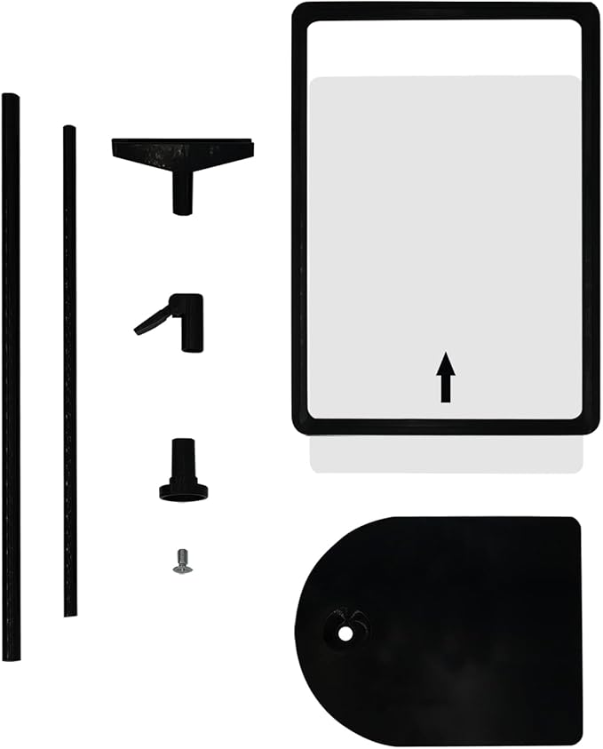 BUTUNITA Sign Holder Stand 8.5x11 Inch for Floor Table, Adjustable Tabletop Sign Holder Floor Poster Stand, Vertical & Horizontal View (Black,4Pcs)