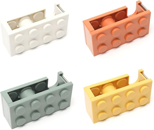 4 Pack Desktop Tape Dispenser Cute 4 Color Tape Dispenser for Gift Wrapping Tape Cutter for Office Home School and Crafts