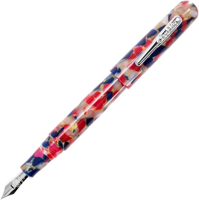 Conklin All American Fountain Pen in Old Glory – Extra Fine Nib, Patriotic Red, White & Blue Design – Ideal Gift for Professionals & Pen Collectors