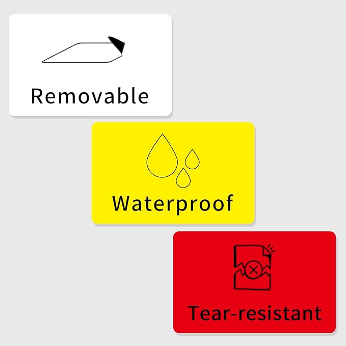 3×5 Inch Red Removable Thermal Labels,Waterproof Thermal Label,240 Sheets per Roll with Perforated Lines
