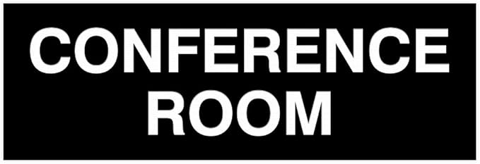 Signs ByLITA Basic Conference Room Sign (Black) - Small