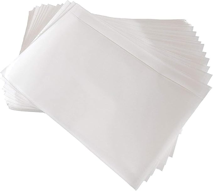 BEUYI Clear 9.5'' x 6.7'' Packing List Envelopes, Adhesive Shipping Label Pouches/Sleeves, Easily Fits Half of Letter-Size Paper (120 Pack)
