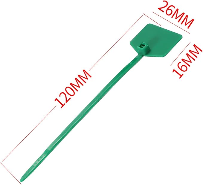 4 in Marker Nylon Cable Ties, Plastic Water Proof Tags, Self-Locking Written-on Cable Marker, Security Seals Label for Cabling, Wire Marking Label, Shipping Hanging Tags - Mulit Colors/ 100pcs