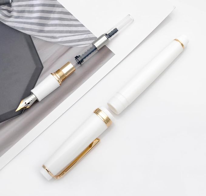 JINHAO 82 Fountain Pen (Porcelain White,Fine Nib 0.5mm)
