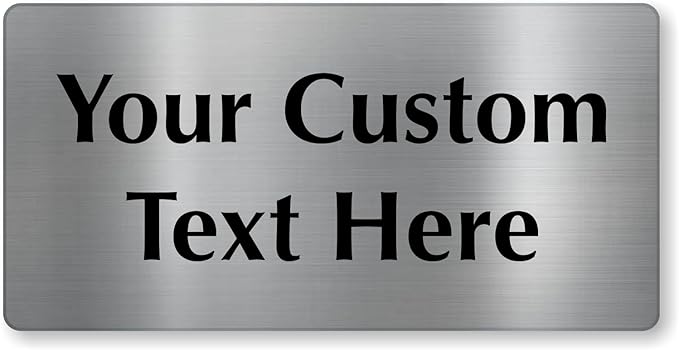 SmartSign Custom Steel Sign - 6" x 12", 40 mil Stainless Steel Metal, Personalized Engraved Sign for Business, Office, Door, Wall, Heavy-Duty Premium Engraved Steel Plaque, Silver and Black