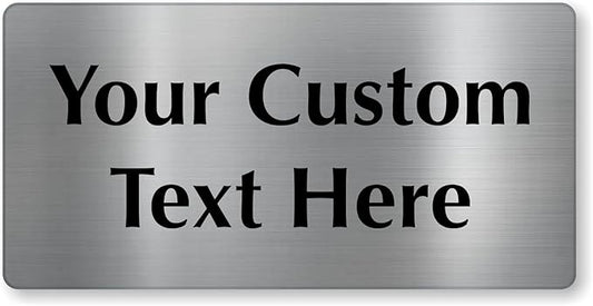 SmartSign Custom Steel Sign - 6" x 12", 40 mil Stainless Steel Metal, Personalized Engraved Sign for Business, Office, Door, Wall, Heavy-Duty Premium Engraved Steel Plaque, Silver and Black