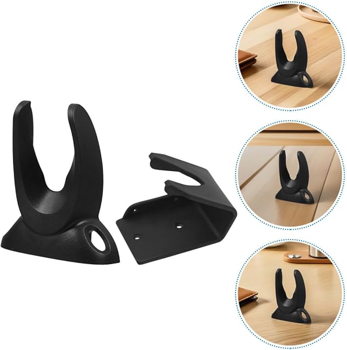 Generic 2Pcs Barcode Scanner Holder Mount Bracket with Hook and Wall Stand Support for Handheld Label Readers in Retail Supermarket and Library Use