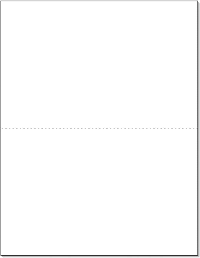 NextDayLabels - Letter Size White Perforated Blank Post Card Cardstock, 75 lb Cover Stock (203 gsm) 2 per Page, Cards Measure 8.5" X 5.5", Inkjet/Laser Compatible - 250 Sheets / 500 Cards