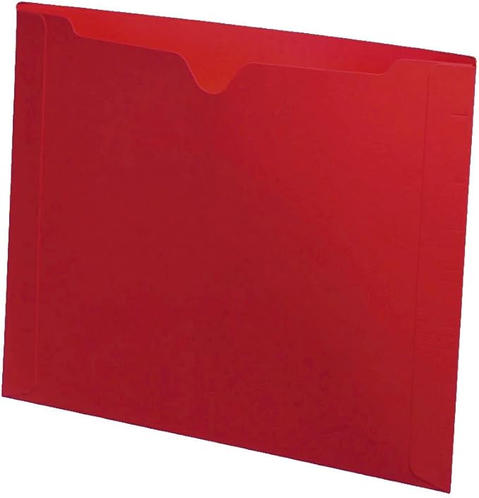Ecom Folders Red Dental File Folder, Standard Duty, Letter Size, 50 Count