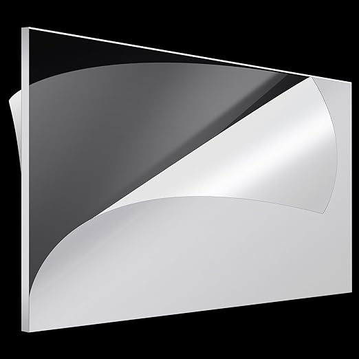 Roowest 1 Pcs 24 x 48 Inch, 1/4 Inch Thick Clear Acrylic Plexiglass Sheets Transparent Plastic Panels Sheets Cut to Size Cast Acrylic Board Panel with Protective Film for Craft DIY Project Sign Frame