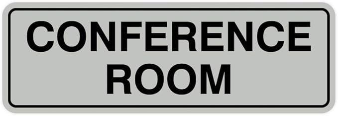 Standard Conference Room Sign - Lt Gray - Small 1 Pack