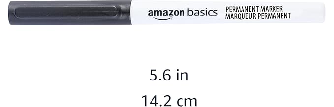 Amazon Basics Ultra Fine Point Permanent Markers, Assorted Colors, 24-Pack