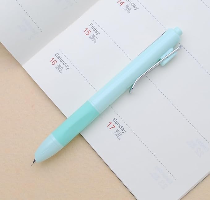 xixixiaozhu OASO K018 Sealed Retractable Fountain Pen Set 0.5mm with 2pcs Blue Ink Cartridges Smooth Writing for School Students (Light Green)