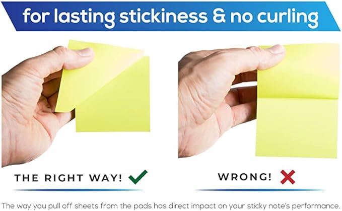 Infiniko Sticky Notes 3x3 Inch, 1200 Sheets (100 Sheets Per Pad), 6 Bright Color Sticky Pads, Super Sticky Notes with Strong Adhesive Office Supplies for Desk, School & Daily Planning