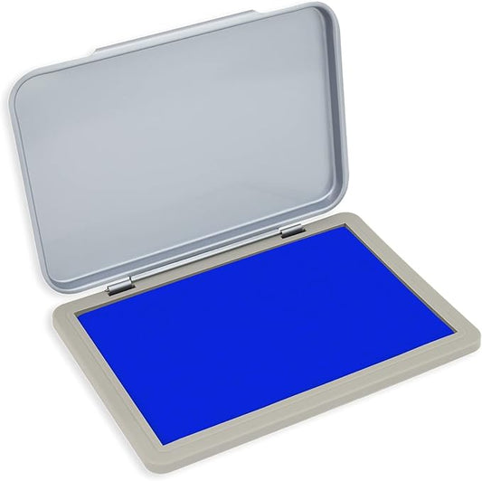 Metal Case Stamp Pad Medium Size, Blue Color - Size: 3" x 4" - Choose from 15 Ink Colors