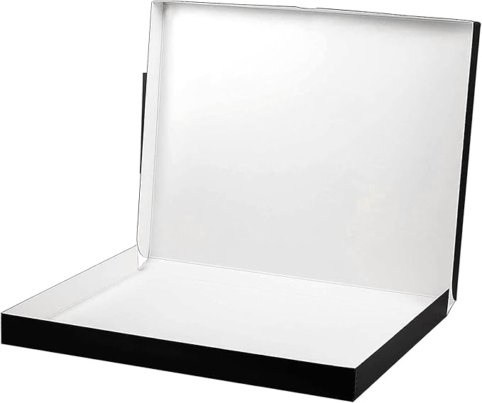 Lineco 16x20 Black Clamshell Archival Folio Storage Box, 1.75" Deep. Acid-Free with Metal Edge. Preserves Picture Longevity, Organize Photos or Documents, Crafts, DIY