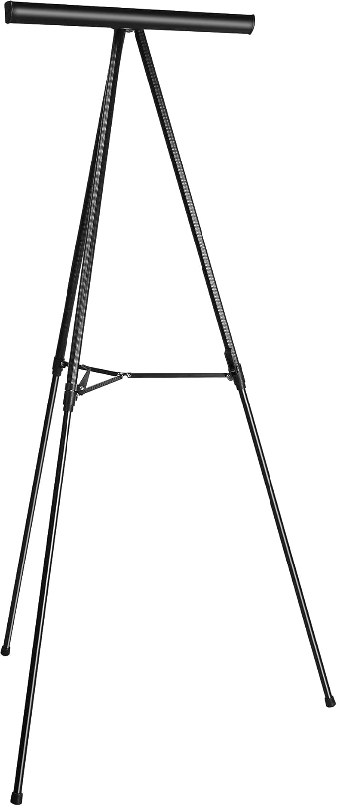Amazon Basics High Boardroom Black Aluminum Flipchart Whiteboard and Display Easel Stand with Adjustable Height Telescope Tripod, Black, 37 x 18 x 28 Inches