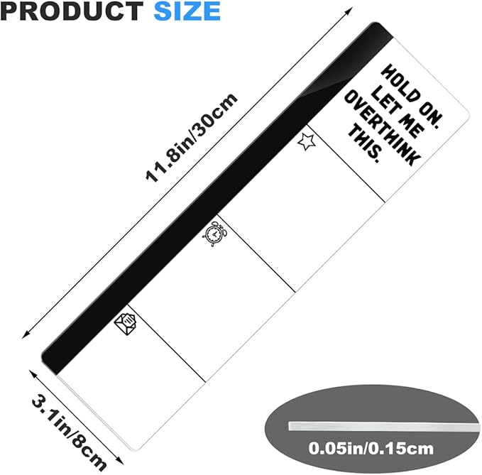 Computer Monitor Memo BoardHold on let Me Overthink This Logo Decor Monitor Message Board Sticky Notes Office Desk Accessories for Send Family Members Office Friends and Colleagues Gifts