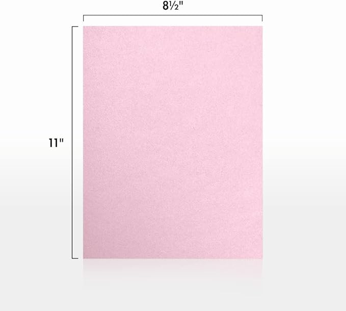 LUXPaper 8.5" x 11" Paper | Letter Size | Rose Quartz Metallic | 80lb. Text | 50 Qty