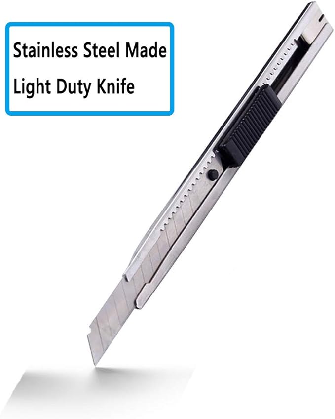 WEKOIL 9mm Snap Off Utility Knife 5 Pack High Hardness Retractable Box Cutters with Snap Off Blades,Art Craft Hobby Cutter 9mm Knife for Home Office Workstation
