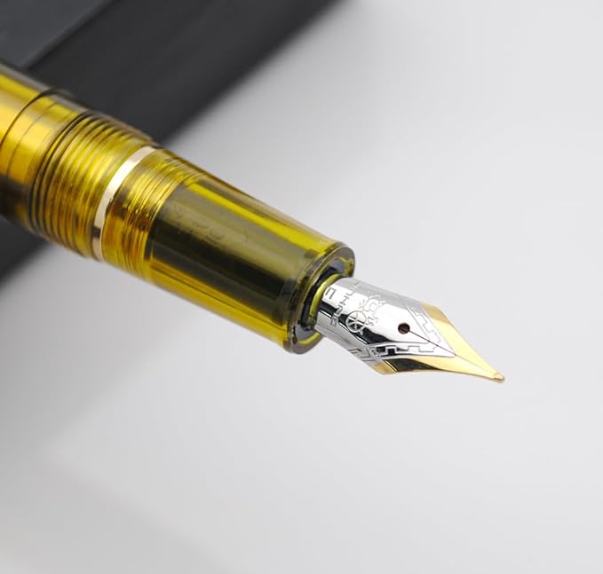 JINHAO 82 Fountain Pen (Transparent Sunset Yellow,Fine Nib 0.5mm)