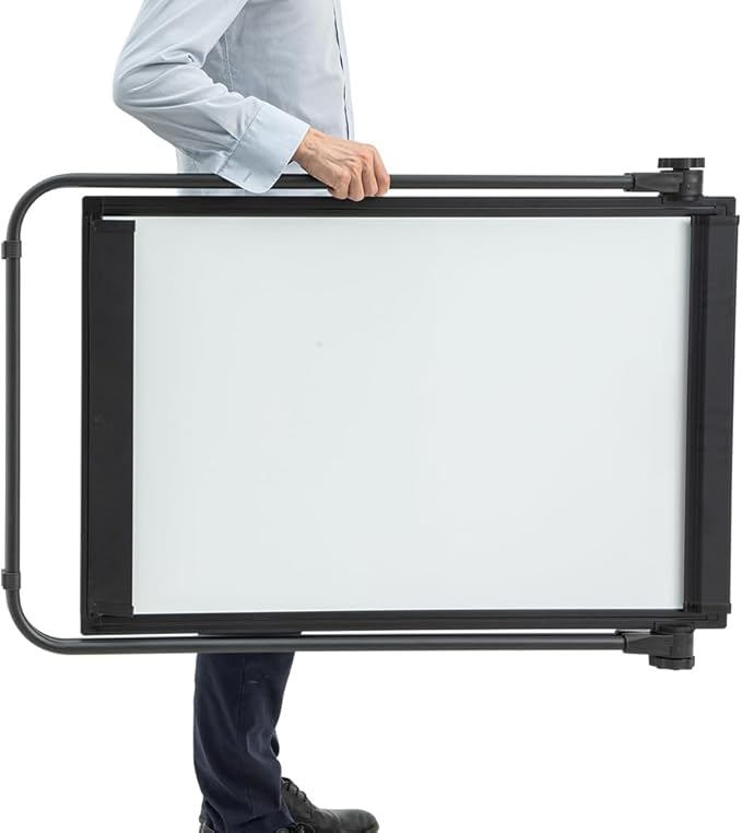 DexBoard U-Stand Whiteboard Easel-36x24 inches Double Sided Magnetic Dry Erase Board Easel, Height Adjustable & 360 Degree Rotating White Board, Black