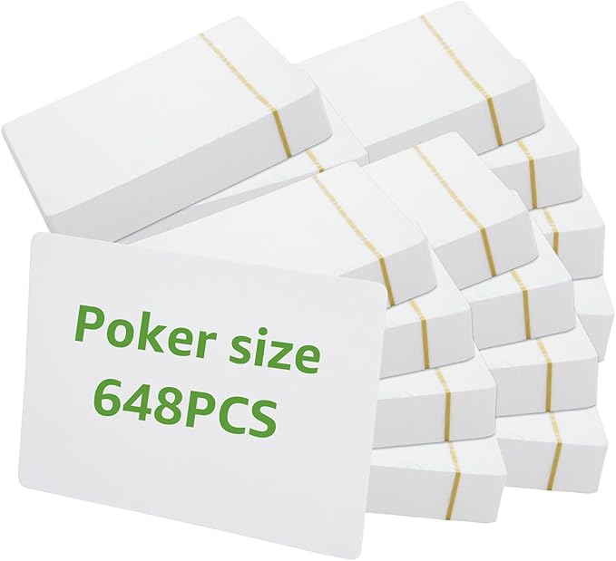 648PCS Blank Playing Cards 2.5" x 3.5" Blank Playing Cards to Write On Double Sides Printable Index Flash Cards Blank Tarot Cards for DIY Game Cards Gift Cards Message Card