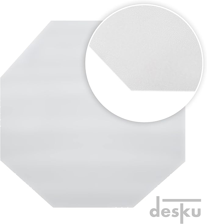 DESKU - Octagon Gaming Chair Mat, Computer and Office Chair Mat for Hard Floors, Clear, 46 Inches x 49.5 Inches, Made in The USA