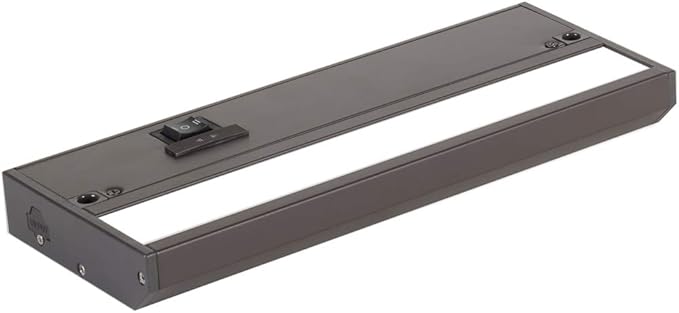 LED Under Cabinet Lighting Hardwired - 3CCT 9 Inch Bronze Finish - Undercabinet Lights for Kitchen - Linkable Undercounter Dimmable Plug in Light or Hard Wired - Under Counter Fixture Direct Wire