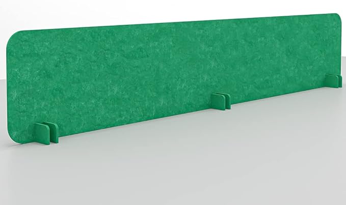 Escape 12" Freestanding Desk Divider | Eco-Friendly Acoustic Privacy Screen | Noise Reducing Desk Partition | 71" Wide | White