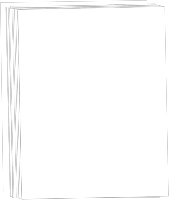 White Cardstock 8.5x11, Creebe 50 Sheets 65lb Card Stock Printer Paper 8.5 x 11 White Paper for Cards Making, Office Printing, Art, Crafts