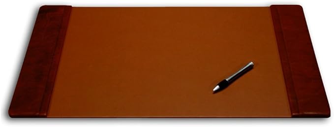 DACASSO Leather Desk Pad with Side Rails - Luxury Leather Desk Blotter for Writing - Executive Desk Surface Protector - (Mocha, 25.5 x 17.25)