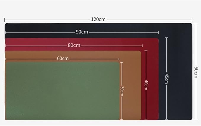 KINGFOM Desk Pad Office Desktop Protecter, PU Leather Desk Mat Blotters Organizer with Comfortable Writing Surface (47.2" x 23.6", Green)