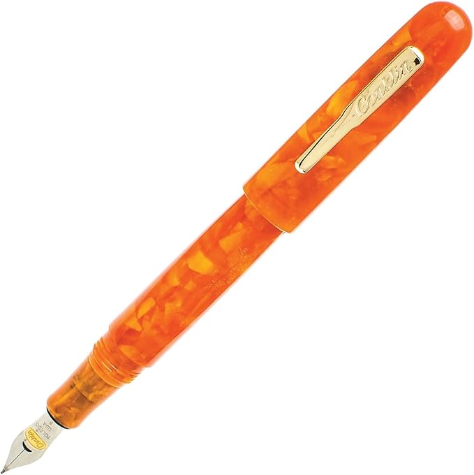 Conklin All American Fountain Pen in Sunburst Orange – Fine Nib, Vibrant Design & Superior Craftsmanship – Ideal Gift for Professionals & Pen Enthusiasts