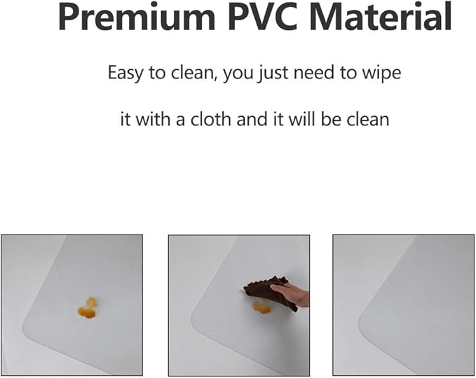 HOMEK Chair Mat for Hardwood Floor, 53”x 45” Office Chair Mat, Floor Mat for Office Chair, Clear Desk Chair Floor Mat for Computer Desk
