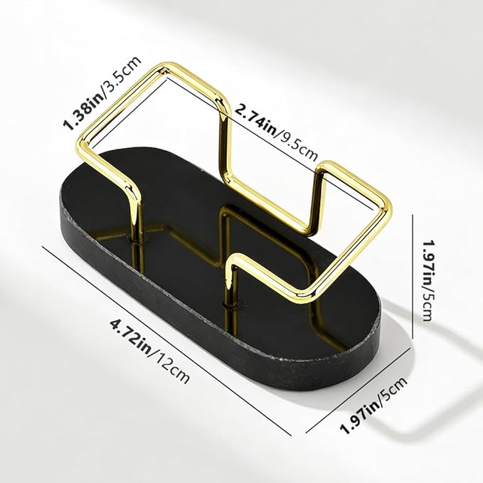 Qirvaten 2 Pieces Business Card Holder for Desk, Modern Business Card Display Stand, Gift Cards Organizer, Postcard Holder for Office, Reception, Desktop