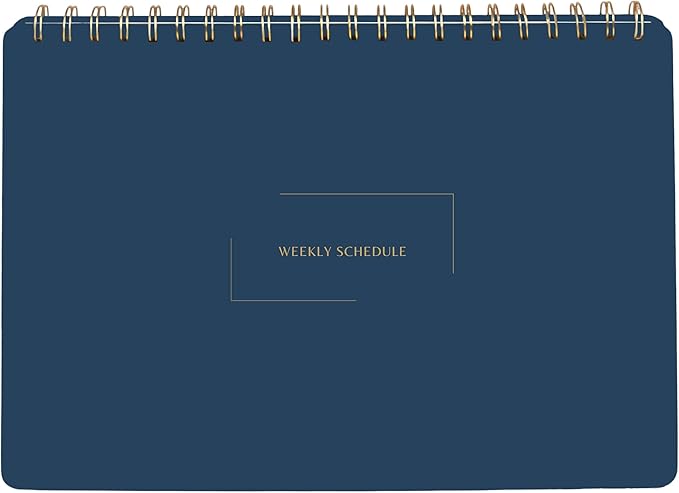 Merely Home Undated Weekly Business Planner | 8.25” x 11.75” ADHD Organizer | Premium Multi-Layout Schedule | Navy | Landscape Layout