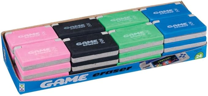 Raymond Geddes Game Erasers For Kids (Pack of 24)