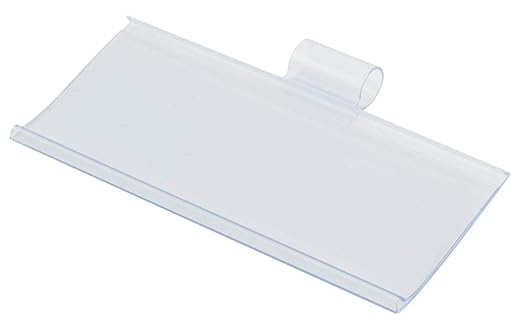 Plastic Label Holders 3" - Ultra Clear Easy Clip Design - Pack of 100