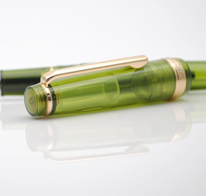 JINHAO 82 Fountain Pen (Transparent Olive Green,Fine Nib 0.5mm)