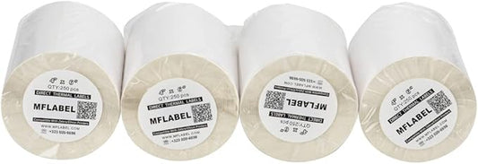 MFLABEL 4x6 Thermal Shipping Labels - 500 Rolls of 250, Perforated & Smudge-Proof Direct Thermal Labels Compatible with Rollo, Zebra, Munbyn |for Amazon USPS UPS FedEx Shopify (Not for Dymo/Brother)