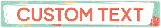 Custom Sign, Custom Street Sign, 11 Font Colors, 13 Font Styles, 4 Hole Options, 22 Sizes, 6x36 Inches, Rust Free DiBound, Fade Resistant, Made in USA by My Sign Center (Mid-Century Modern 2)