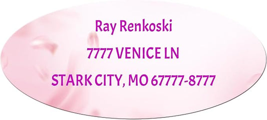 Made in USA Custom Return Address Stickers Labels Customized Mailing Label for Envelopes, Personalized Self Adhesive Flat Sheet Oval Labels
